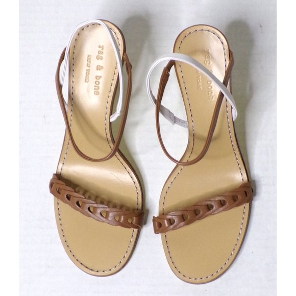 🆕 RAG & BONE Infinity Cylinder Heel Sandal Shoes Brown 11 - Picture 7 of 13
